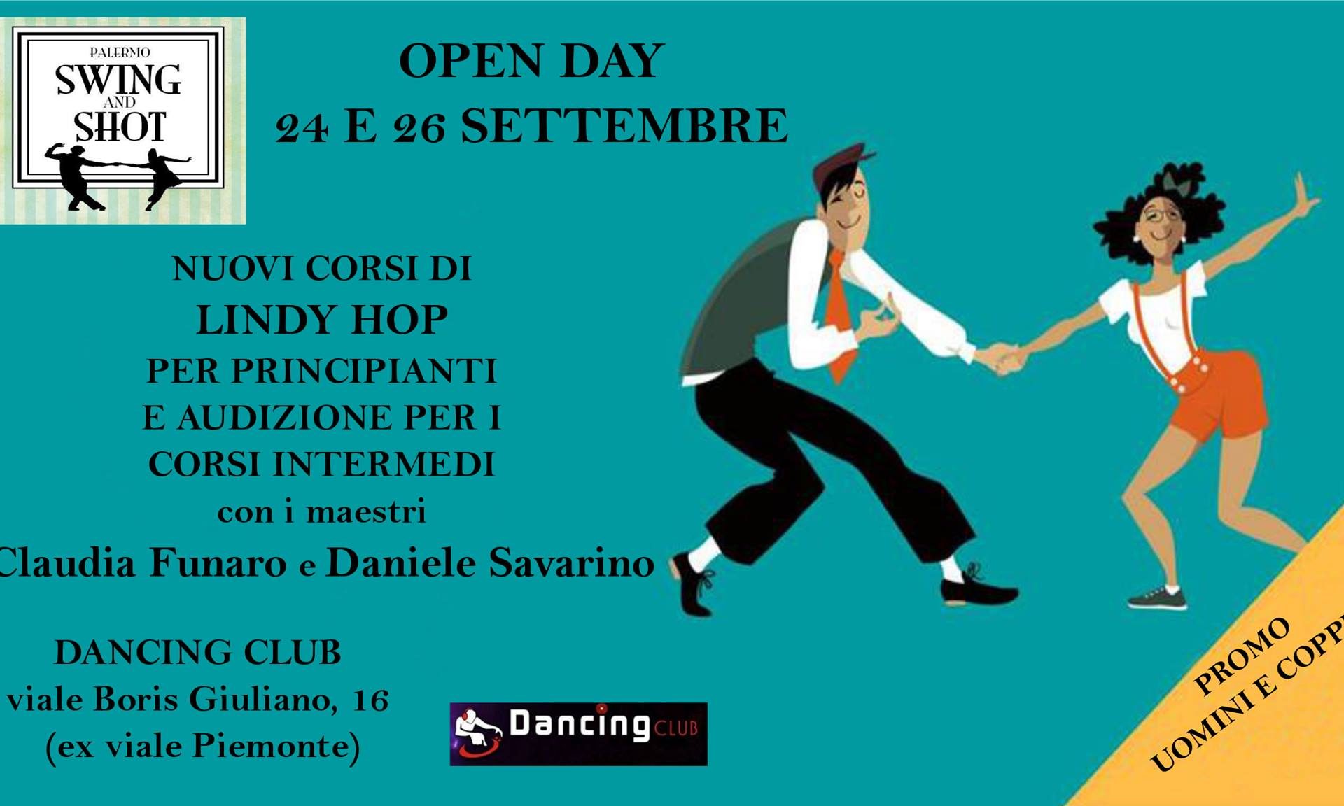 Swing and Shot - Open day 24 e 26 settembre al Dancing