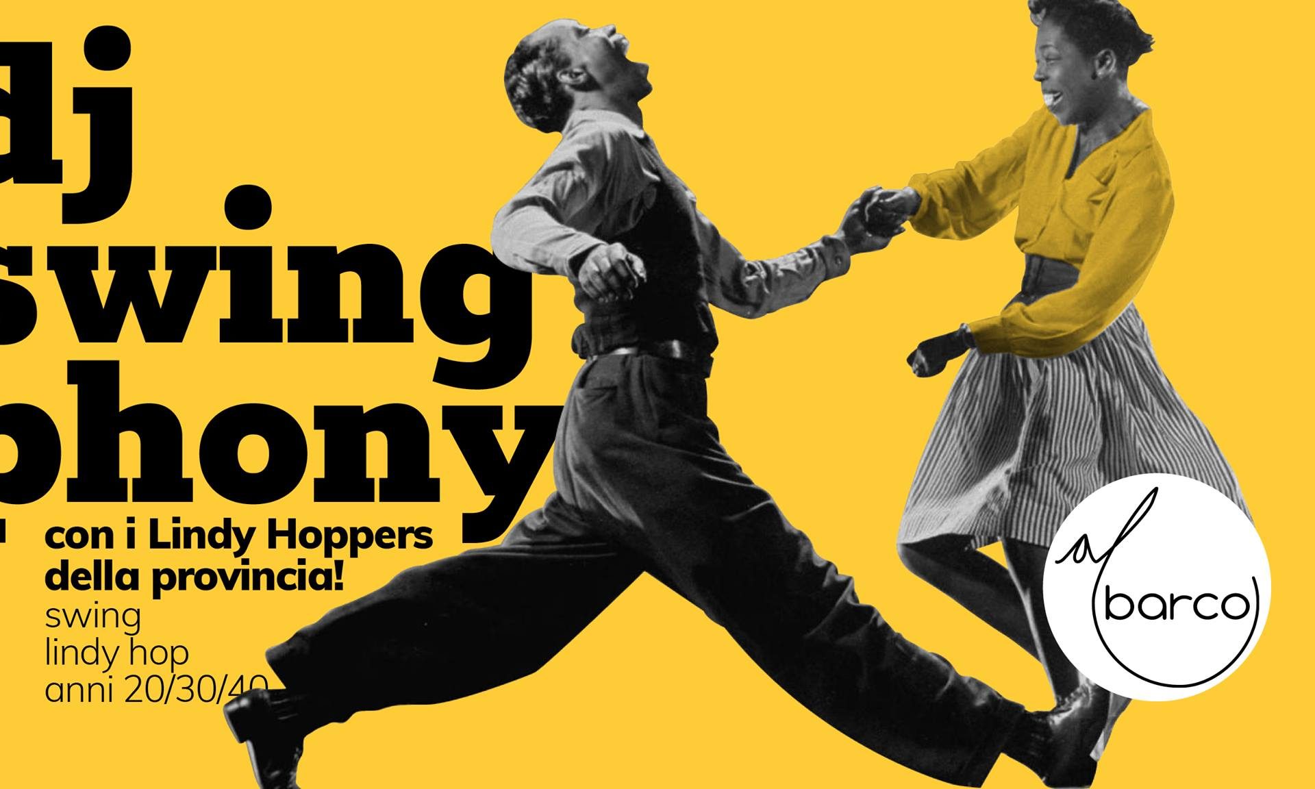 Dj Swingphony con i Lindy Hoppers della provincia, al barco