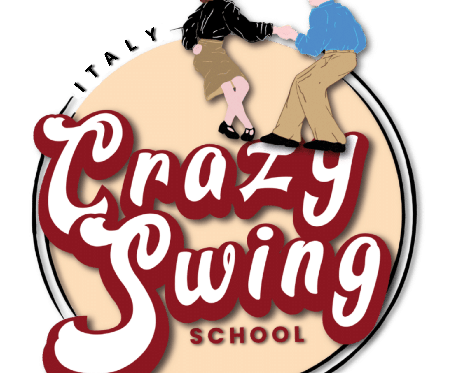Logo di Crazy Swing School. Boogie Woogie Bologna. Swing Fever