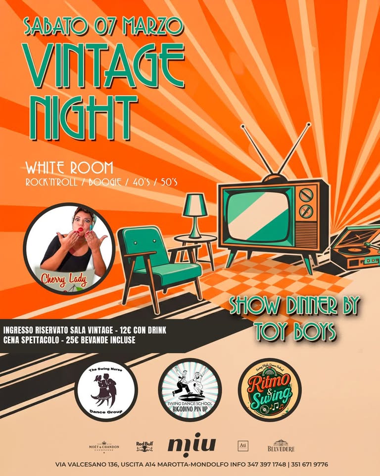 Sabato 7 Marzo • White Room • Vintage Night